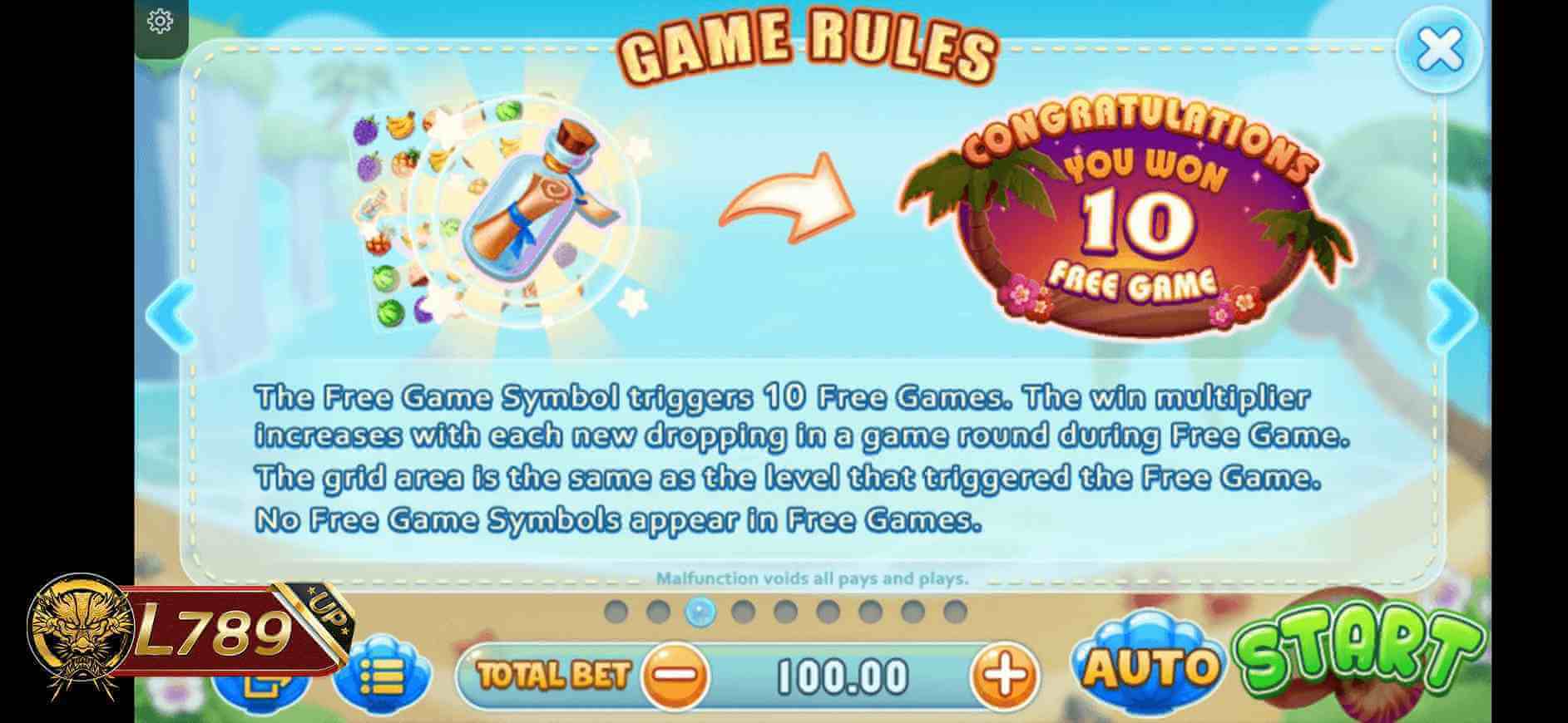 ตัวอย่างเกม Fruit Party 5