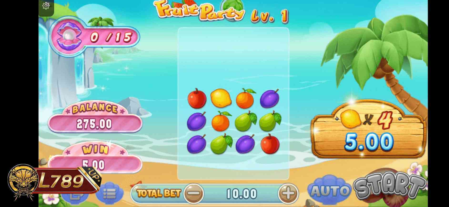ตัวอย่างเกม Fruit Party 6