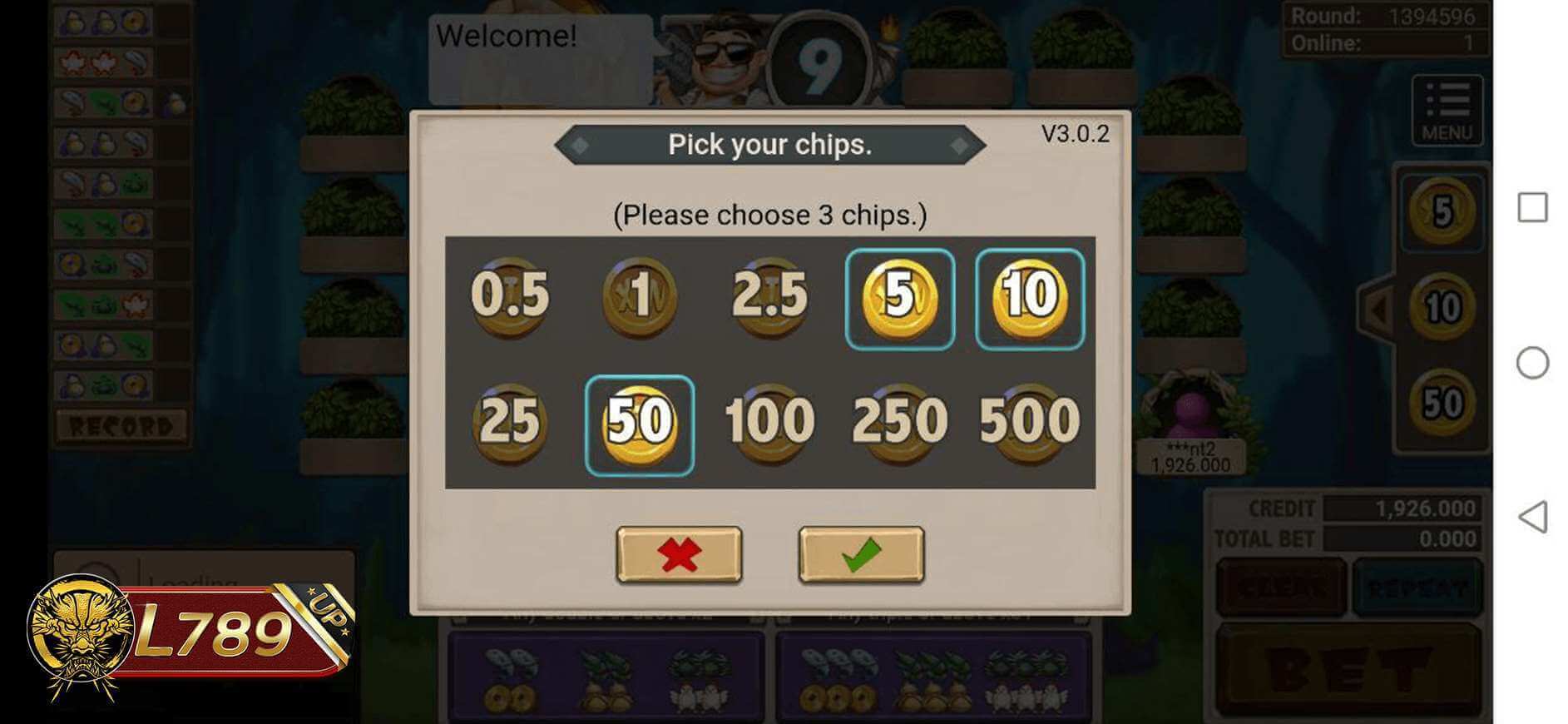 ตัวอย่างเกม Lucky Combo 4