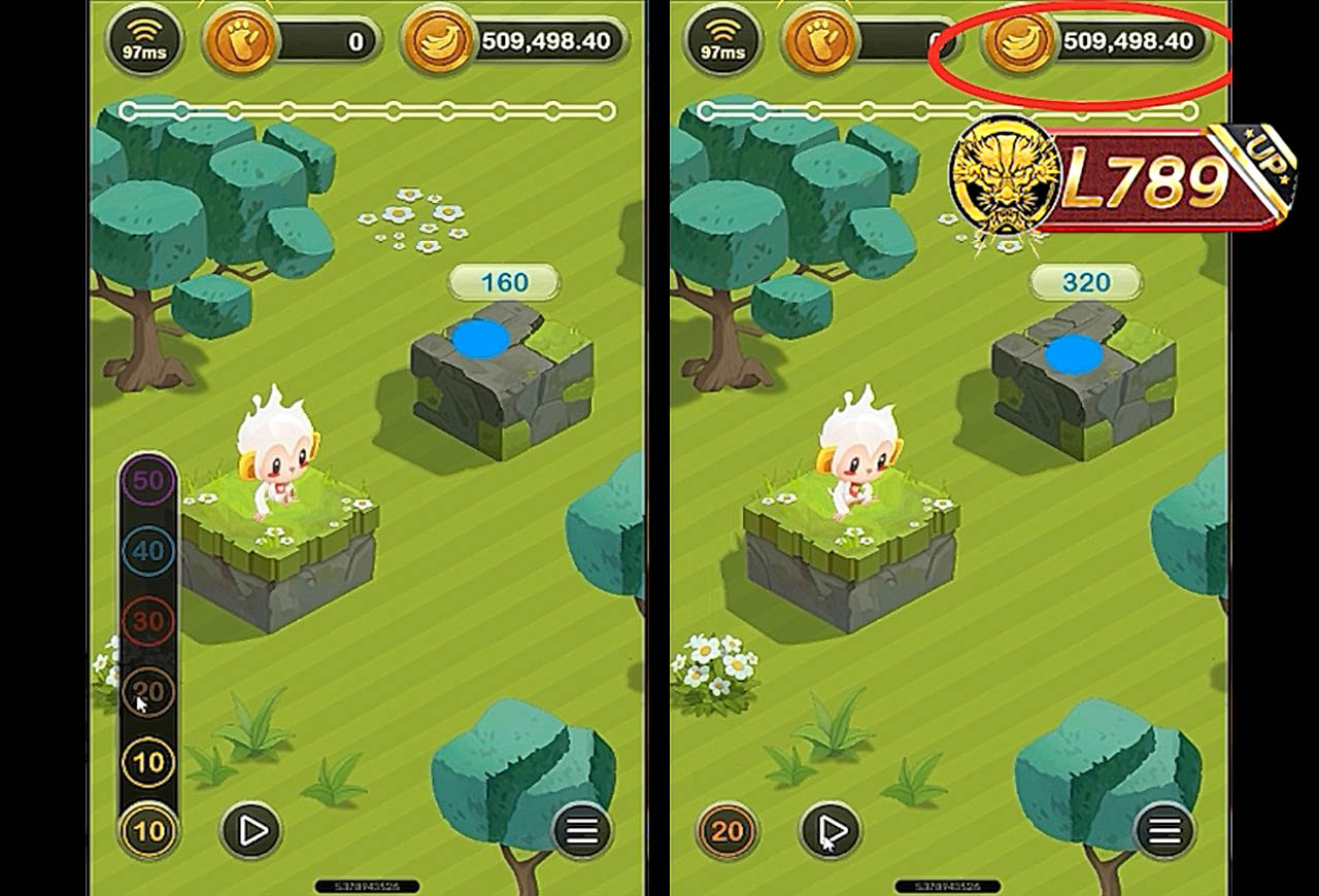 ตัวอย่างเกม Monkey Jump 7