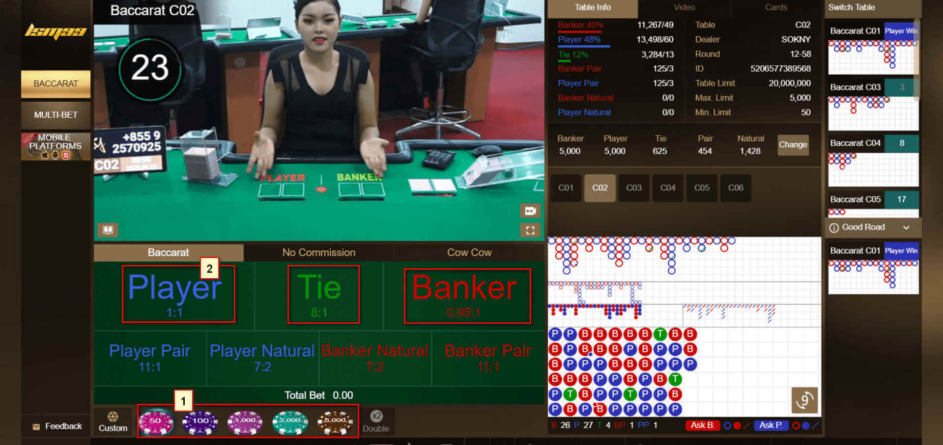 วิธีเล่นบาคาร่า 7